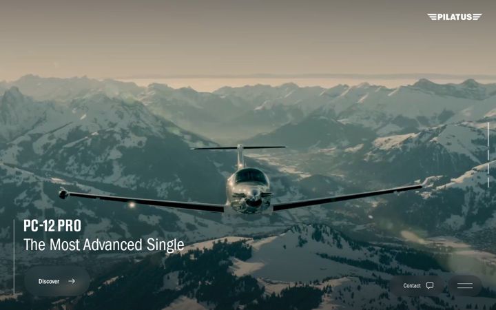 Screenshot of pilatus-aircraft.com