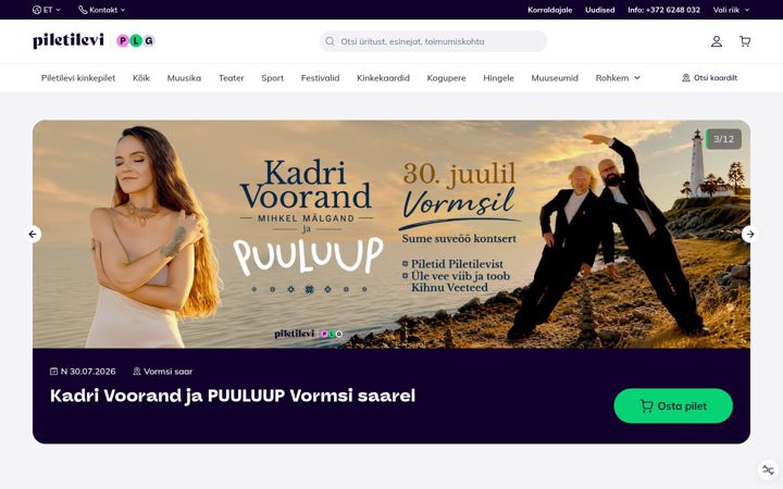 Screenshot of piletilevi.ee