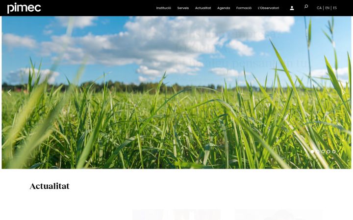 Screenshot of pimec.net