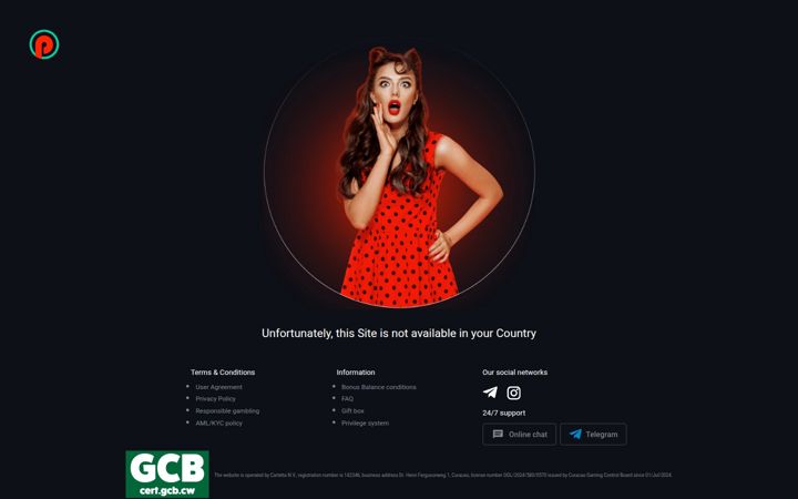 Screenshot of pin-up.world