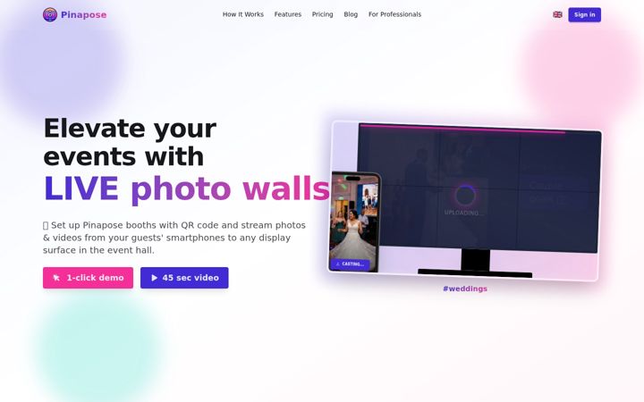 Screenshot of pinapose.com