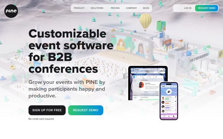 Screenshot of pine.events