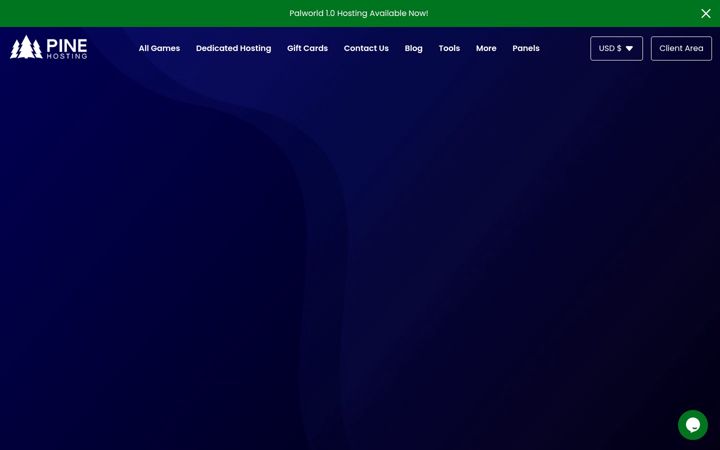 Screenshot of pinehosting.com
