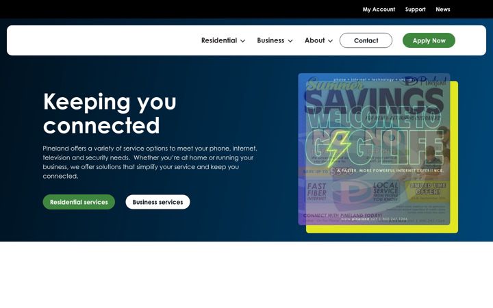 Screenshot of pineland.net