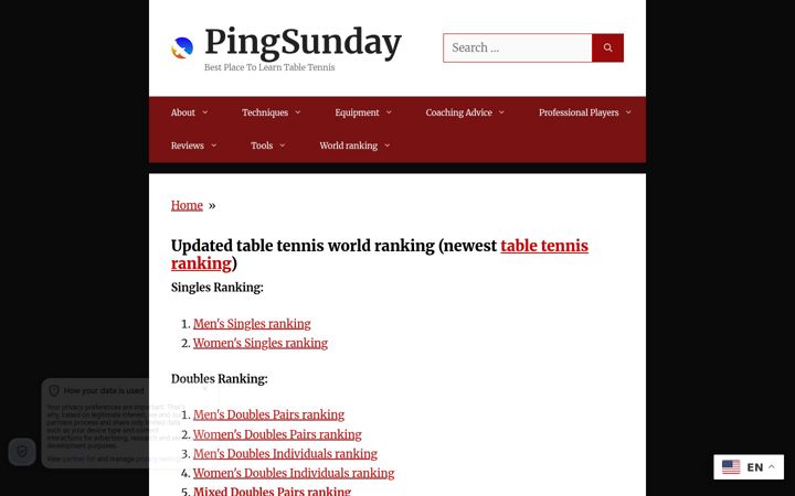 Screenshot of pingsunday.com