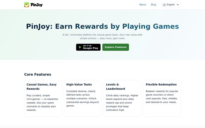 Screenshot of pinjoy.org
