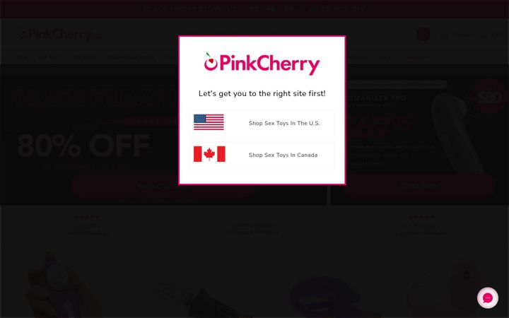 Screenshot of pinkcherry.ca