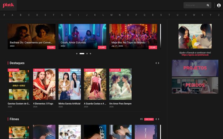 Screenshot of pinkfansub.com