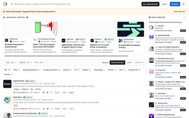 Zrzut ekranu pinokio.co