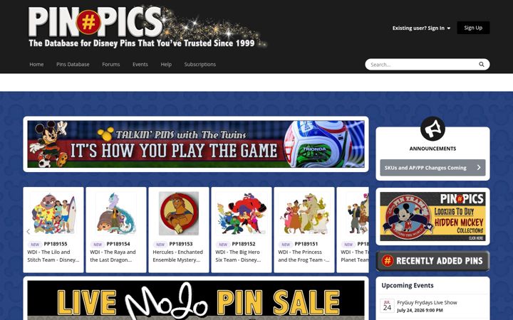 Screenshot of pinpics.com
