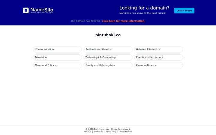Screenshot of pintuhoki.co