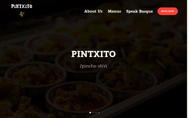 Screenshot von pintxitolondon.com