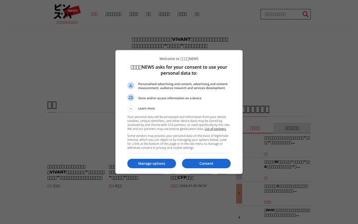 Screenshot of pinzuba.news