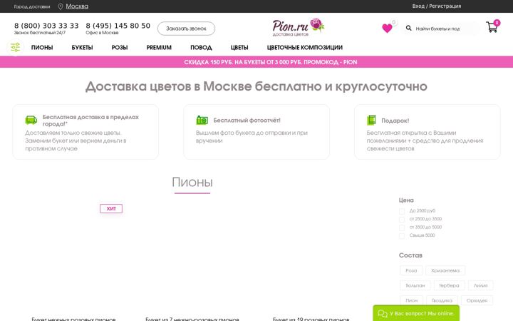 Screenshot of pion.ru