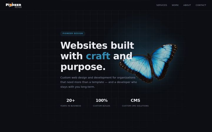 Screenshot of pioneerdesign.net