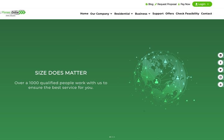 Screenshot of pioneeronline.com