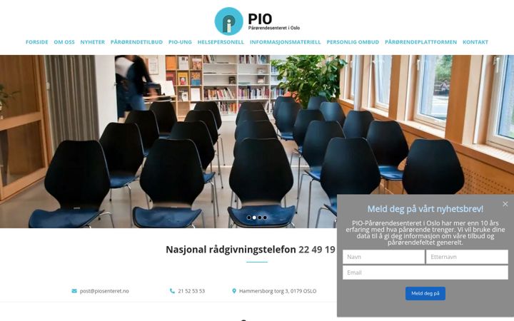 Ekrano kopija piosenteret.no