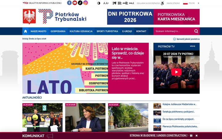 Screenshot of piotrkow.pl