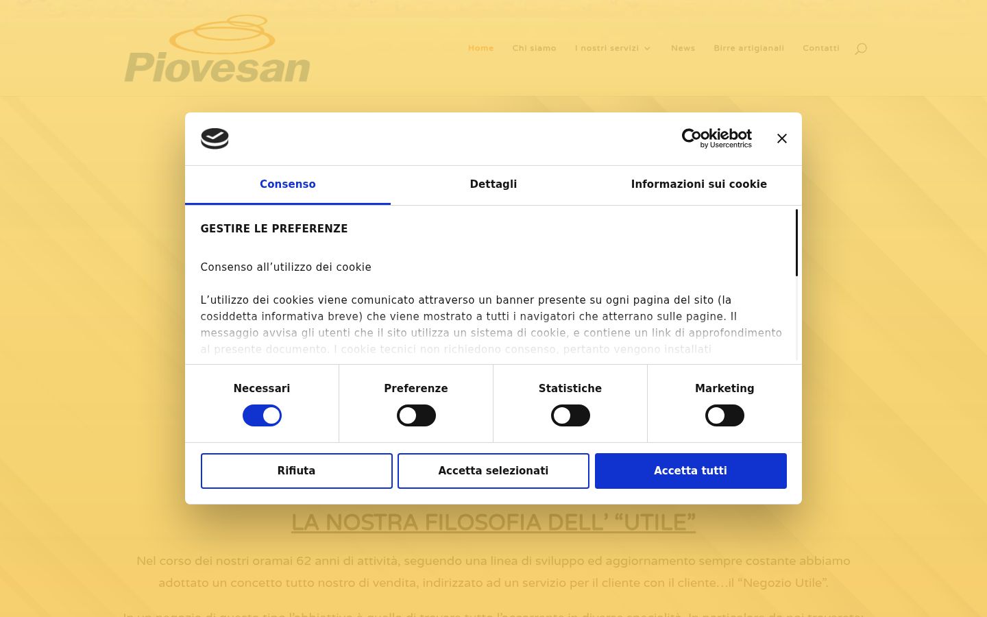 Capture d'écran de la bannière de consentement affichée avant toute interaction