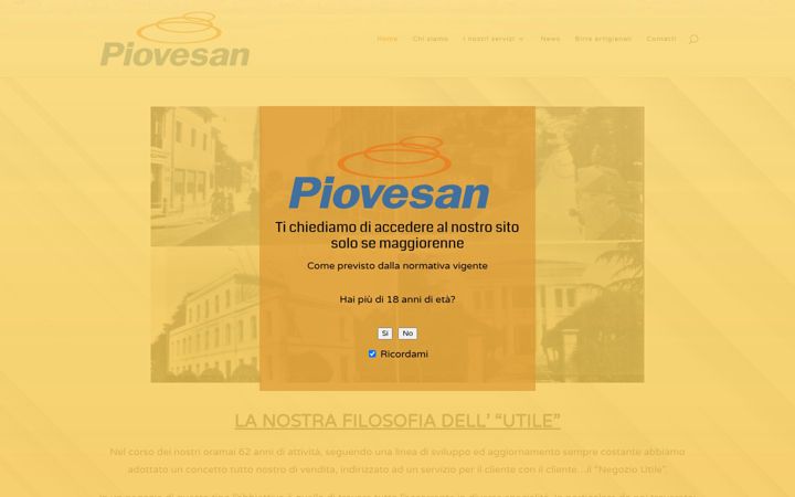 Ekraanipilt saidist piovesanbevande.it
