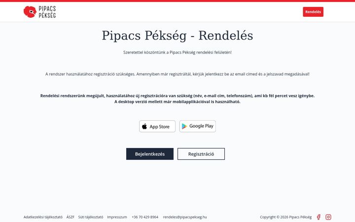 Екранна снимка на pipacspekseg-rendeles.hu