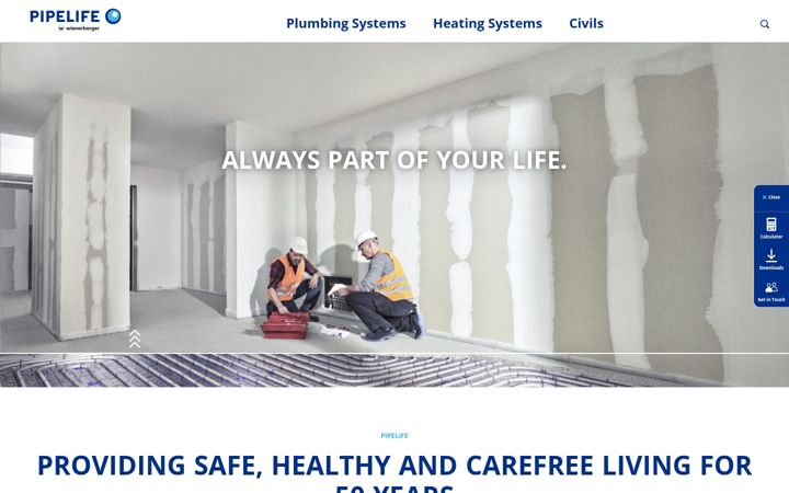 Screenshot of pipelife.co.uk
