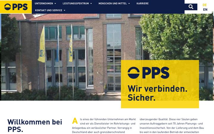 Screenshot of pipelinesystems.de