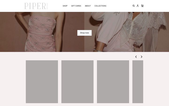 Screenshot of piperboutique.com