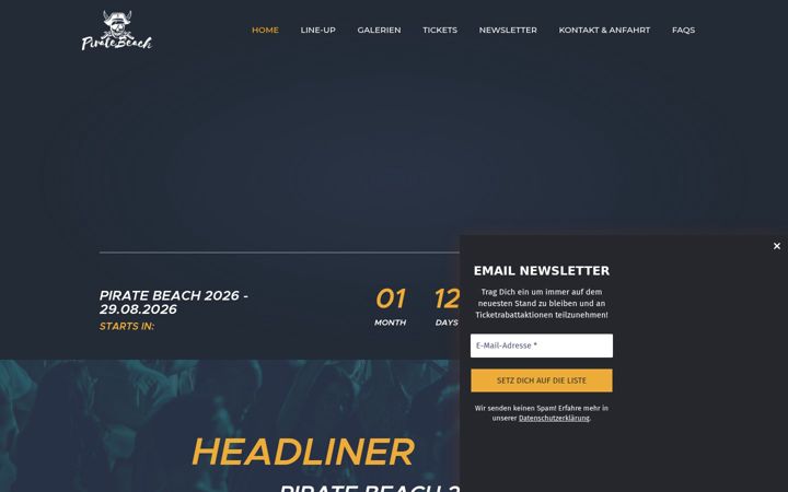Screenshot of pirate-beach.net