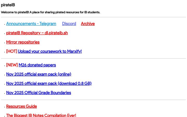 Screenshot of pirateib.sh