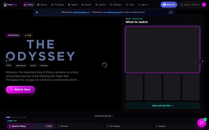 Screenshot of piratemedia.pk