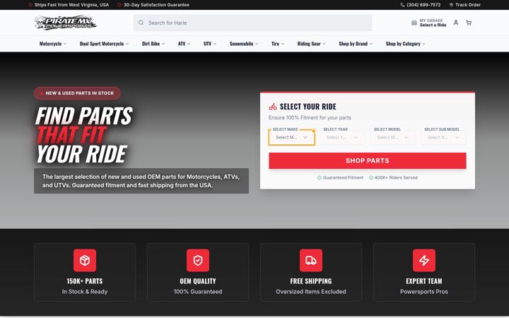 Screenshot of piratemx.com