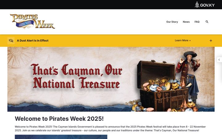 Ekraanipilt saidist piratesweek.com
