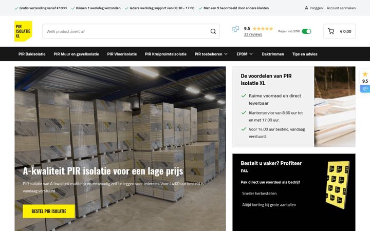 Screenshot of pirisolatiexl.nl