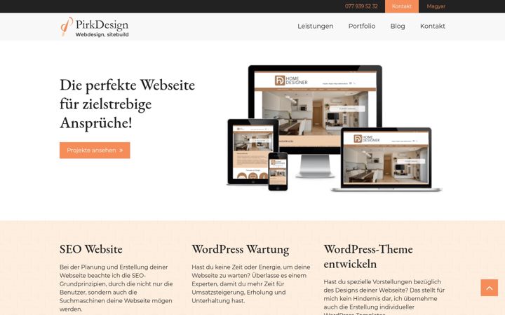 Screenshot of pirkdesign.ch