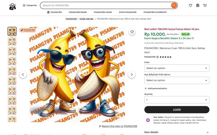 Screenshot di pisang789.net