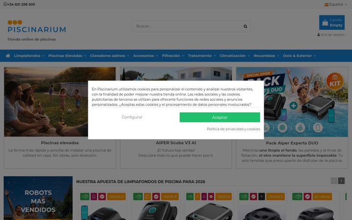 Screenshot of piscinarium.com