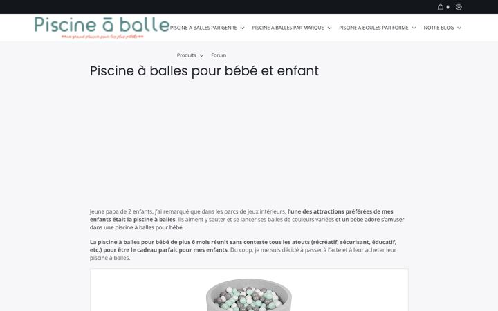 Screenshot von piscineaballe.fr