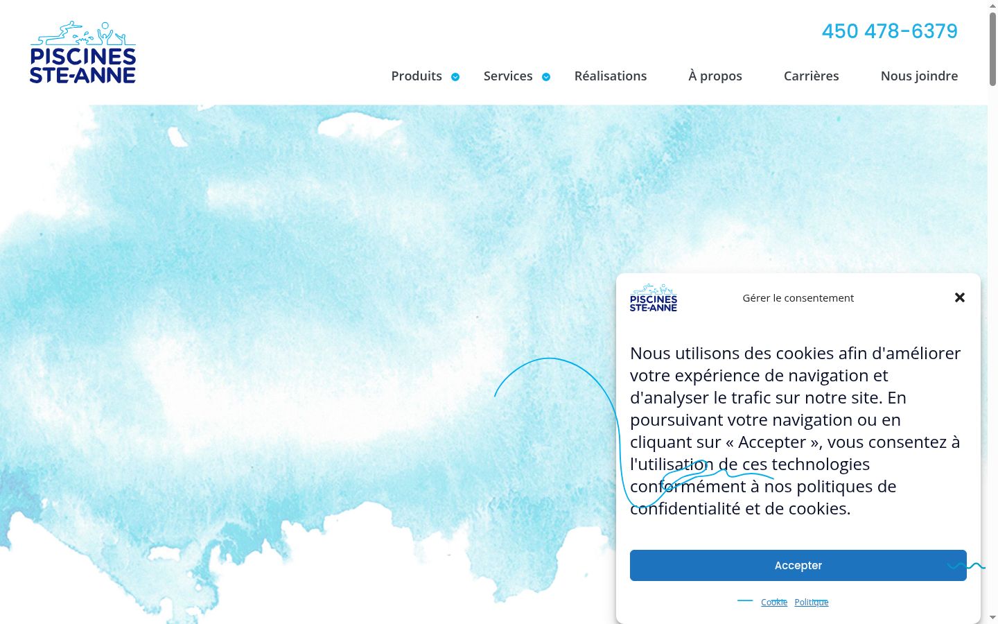 Screenshot του banner συγκατάθεσης που εμφανίστηκε πριν από οποιαδήποτε αλληλεπίδραση