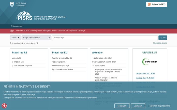 Screenshot of pisrs.si