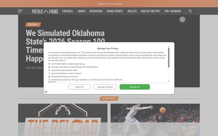 Screenshot of pistolsfiringblog.com