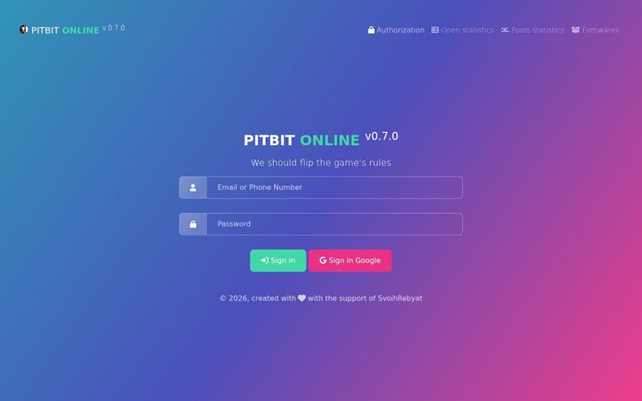 Skærmbillede af pitbit.online