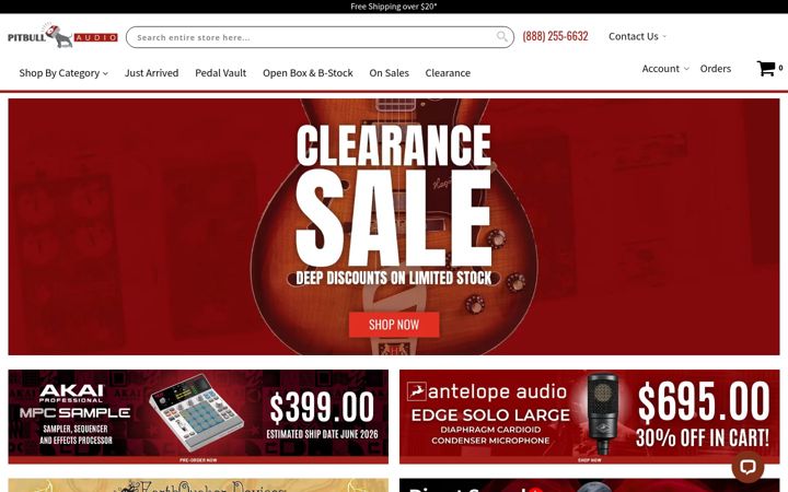 Screenshot of pitbullaudio.com