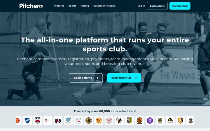 Screenshot von pitchero.com