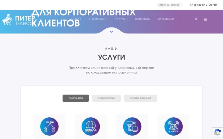 Zrzut ekranu piter-telecom.ru