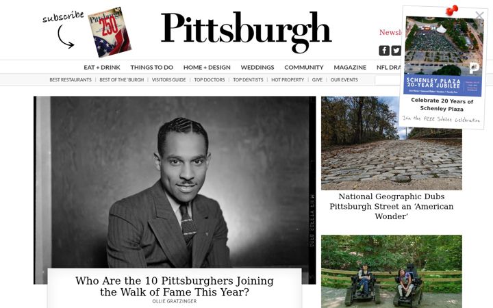 Screenshot of pittsburghmagazine.com