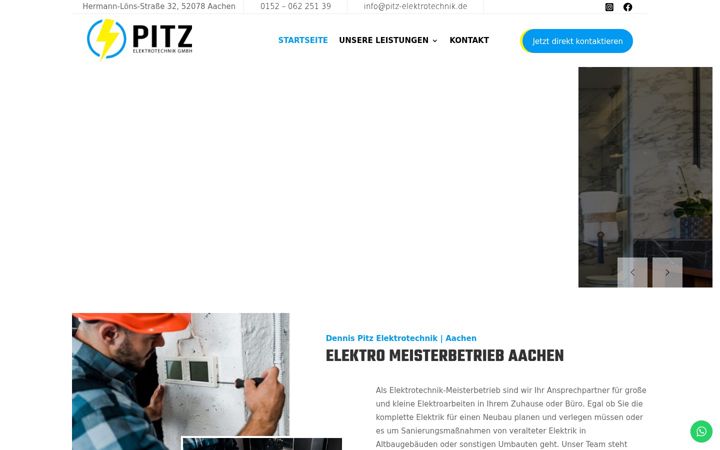 Screenshot of pitz-elektrotechnik.de