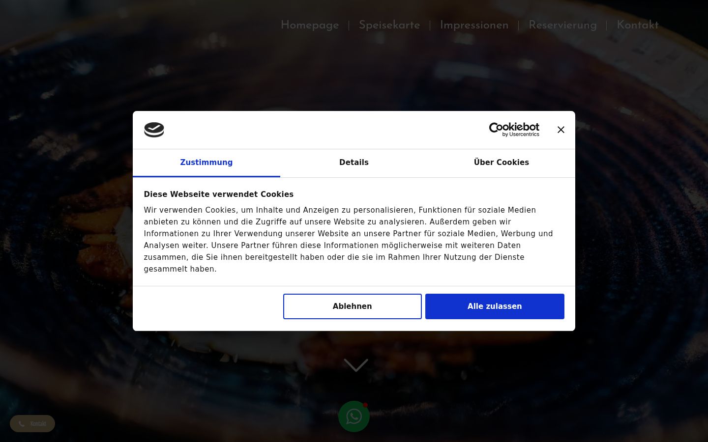 Captură de ecran a bannerului de consimțământ afișat înainte de orice interacțiune