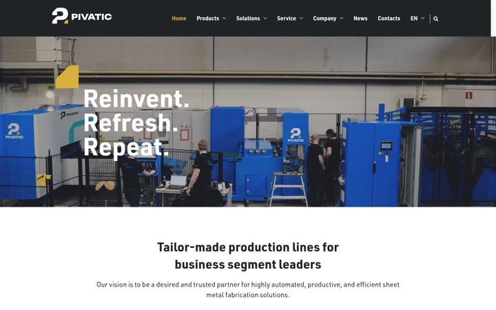 Screenshot of pivatic.com