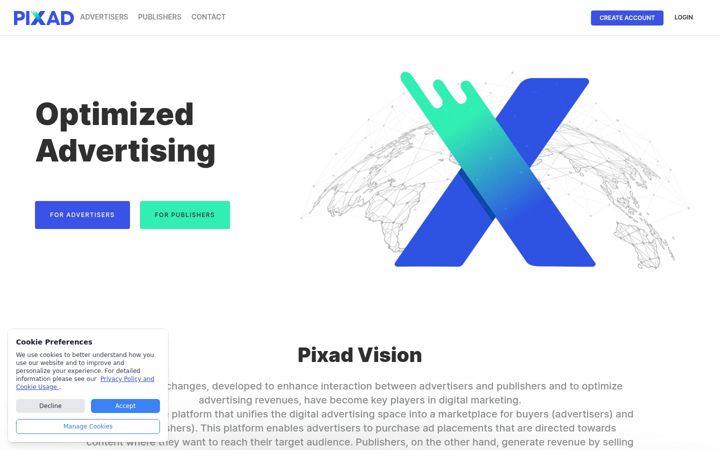 Screenshot von pixad.com.tr